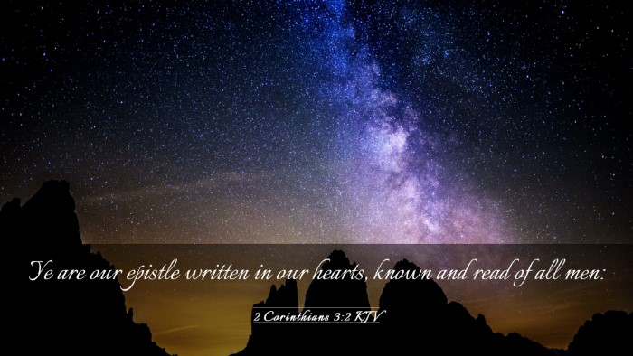 Picture 03 - 2 Corinthians 3:2 KJV Desktop Wallpaper - Ye are our epistle written in our hearts, known - Desktop Bible Verse Wallpaper
