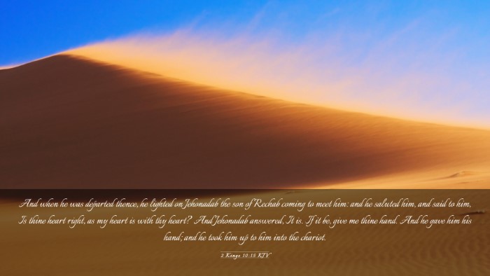 Picture 03 - 2 Kings 10:15 KJV Desktop Wallpaper - And when he was departed thence, he lighted on - Desktop Bible Verse Wallpaper