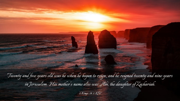 Picture 03 - 2 Kings 18:2 KJV Desktop Wallpaper - Twenty and five years old was he when he began to - Desktop Bible Verse Wallpaper