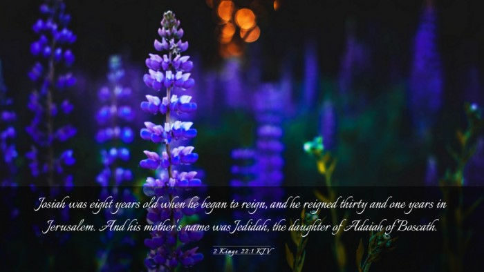 Picture 03 - 2 Kings 22:1 KJV Desktop Wallpaper - Josiah was eight years old when he began to - Desktop Bible Verse Wallpaper