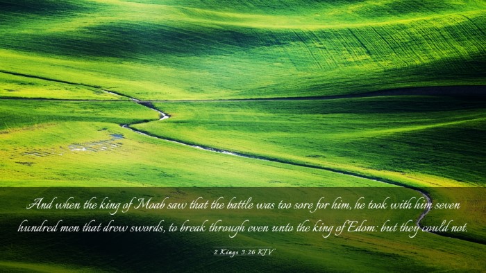 Picture 03 - 2 Kings 3:26 KJV Desktop Wallpaper - And when the king of Moab saw that the battle was - Desktop Bible Verse Wallpaper