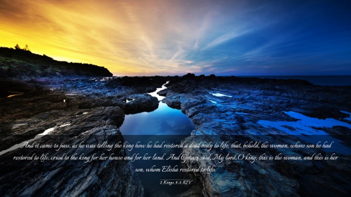 Picture 03 - 2 Kings 8:5 KJV Desktop Wallpaper - And it came to pass, as he was telling the king - Desktop Bible Verse Wallpaper