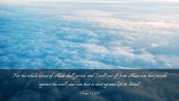 Picture 03 - 2 Kings 9:8 KJV Desktop Wallpaper - For the whole house of Ahab shall perish: and I - Desktop Bible Verse Wallpaper