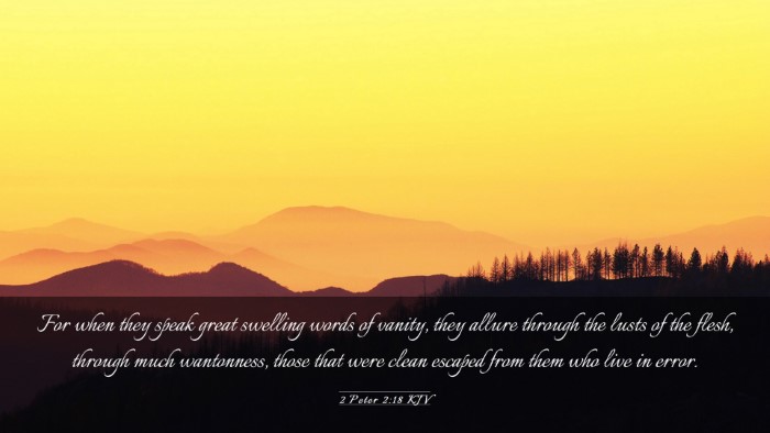 Picture 03 - 2 Peter 2:18 KJV Desktop Wallpaper - For when they speak great swelling words of - Desktop Bible Verse Wallpaper