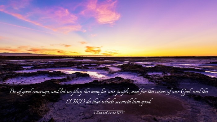 Picture 03 - 2 Samuel 10:12 KJV Desktop Wallpaper - Be of good courage, and let us play the men for - Desktop Bible Verse Wallpaper