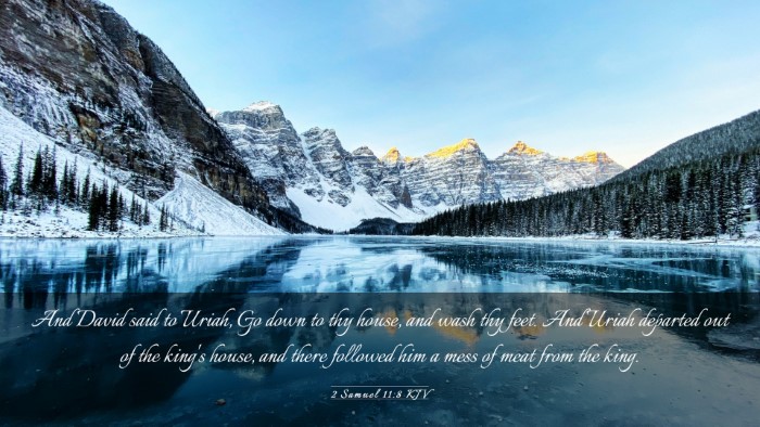 Picture 03 - 2 Samuel 11:8 KJV Desktop Wallpaper - And David said to Uriah, Go down to thy house, - Desktop Bible Verse Wallpaper