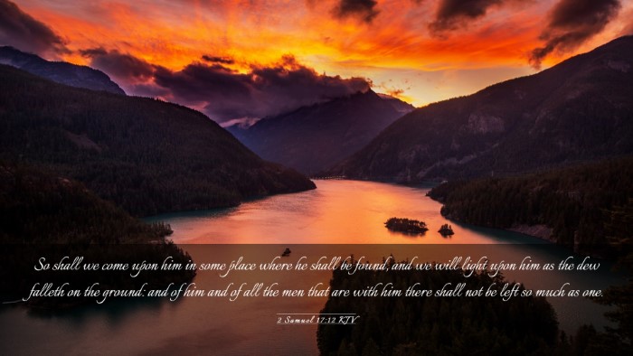 Picture 03 - 2 Samuel 17:12 KJV Desktop Wallpaper - So shall we come upon him in some place where he - Desktop Bible Verse Wallpaper