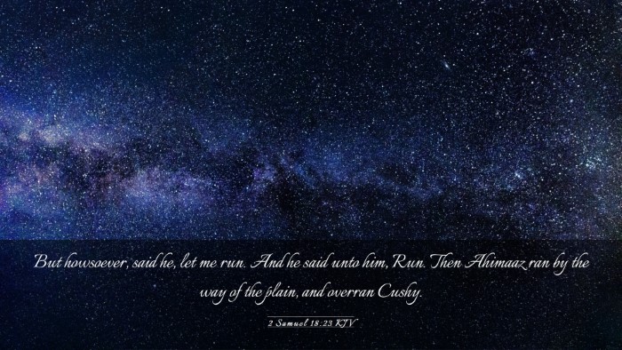 Picture 03 - 2 Samuel 18:23 KJV Desktop Wallpaper - But howsoever, said he, let me run. And he said - Desktop Bible Verse Wallpaper