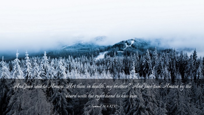 Picture 03 - 2 Samuel 20:9 KJV Desktop Wallpaper - And Joab said to Amasa, Art thou in health, my - Desktop Bible Verse Wallpaper
