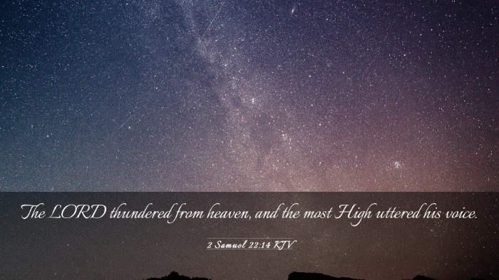 Picture 03 - 2 Samuel 22:14 KJV Desktop Wallpaper - The LORD thundered from heaven, and the most High - Desktop Bible Verse Wallpaper