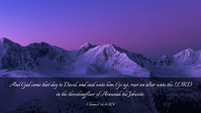 Picture 03 - 2 Samuel 24:18 KJV Desktop Wallpaper - And Gad came that day to David, and said unto - Desktop Bible Verse Wallpaper