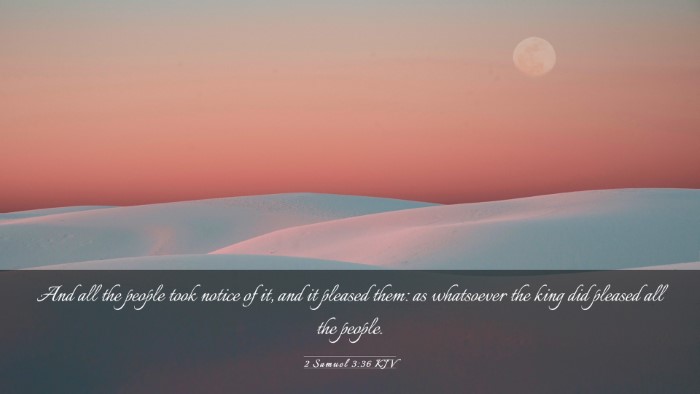 Picture 03 - 2 Samuel 3:36 KJV Desktop Wallpaper - And all the people took notice of it, and it - Desktop Bible Verse Wallpaper