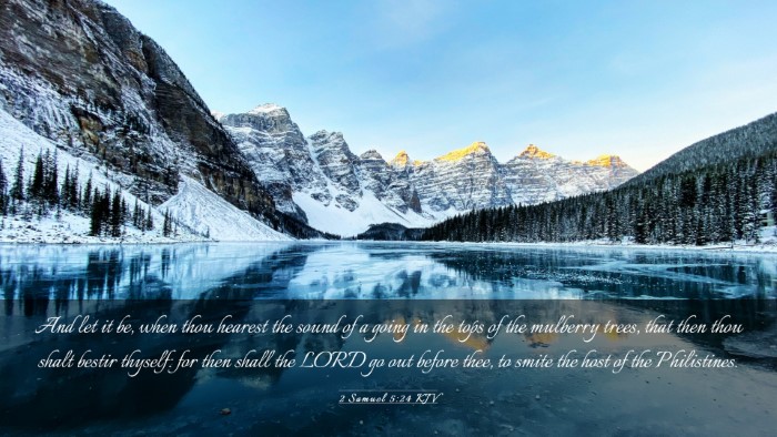Picture 03 - 2 Samuel 5:24 KJV Desktop Wallpaper - And let it be, when thou hearest the sound of a - Desktop Bible Verse Wallpaper
