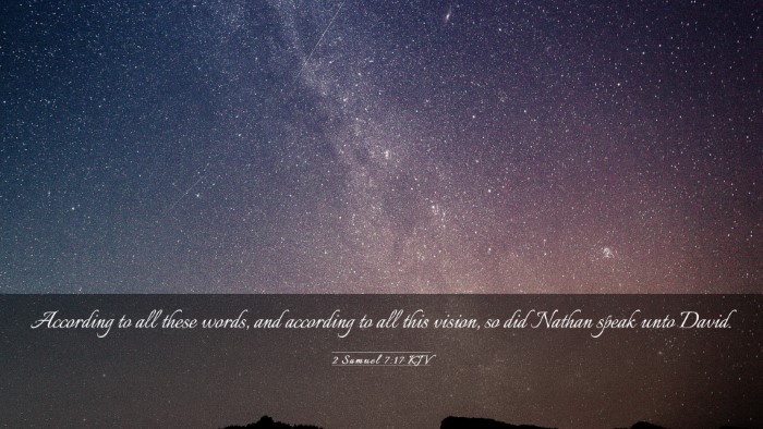 Picture 03 - 2 Samuel 7:17 KJV Desktop Wallpaper - According to all these words, and according to - Desktop Bible Verse Wallpaper