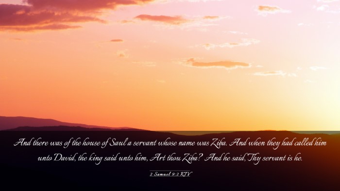 Picture 03 - 2 Samuel 9:2 KJV Desktop Wallpaper - And there was of the house of Saul a servant - Desktop Bible Verse Wallpaper