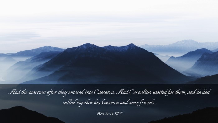 Picture 03 - Acts 10:24 KJV Desktop Wallpaper - And the morrow after they entered into Caesarea. - Desktop Bible Verse Wallpaper