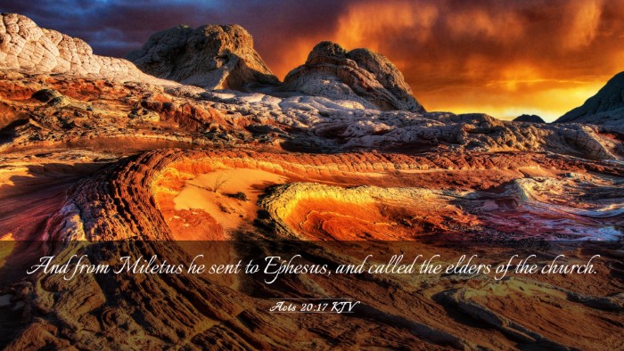 Picture 03 - Acts 20:17 KJV Desktop Wallpaper - And from Miletus he sent to Ephesus, and called - Desktop Bible Verse Wallpaper