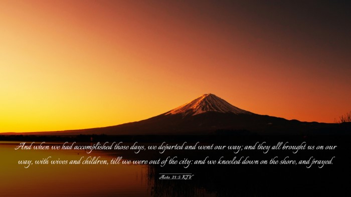 Picture 03 - Acts 21:5 KJV Desktop Wallpaper - And when we had accomplished those days, we - Desktop Bible Verse Wallpaper