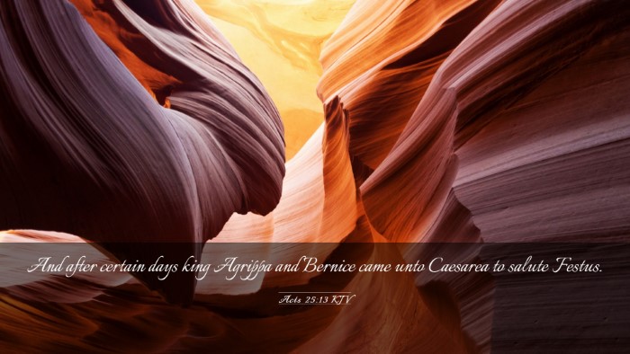 Picture 03 - Acts 25:13 KJV Desktop Wallpaper - And after certain days king Agrippa and Bernice - Desktop Bible Verse Wallpaper