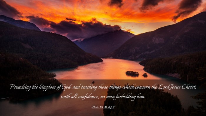 Picture 03 - Acts 28:31 KJV Desktop Wallpaper - Preaching the kingdom of God, and teaching those - Desktop Bible Verse Wallpaper