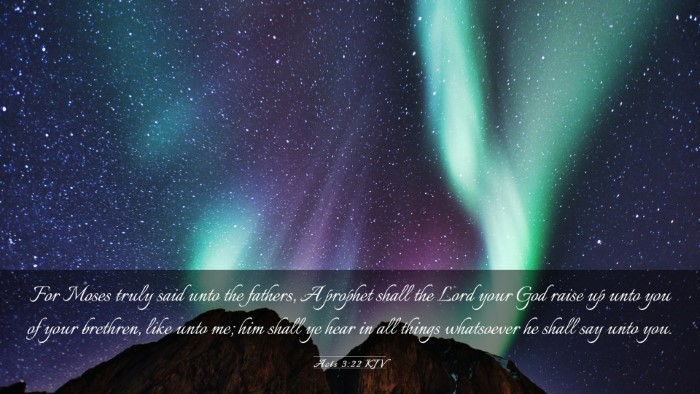 Picture 03 - Acts 3:22 KJV Desktop Wallpaper - For Moses truly said unto the fathers, A prophet - Desktop Bible Verse Wallpaper