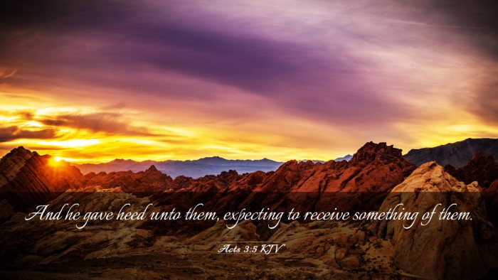 Picture 03 - Acts 3:5 KJV Desktop Wallpaper - And he gave heed unto them, expecting to receive - Desktop Bible Verse Wallpaper