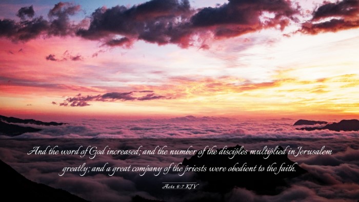 Picture 03 - Acts 6:7 KJV Desktop Wallpaper - And the word of God increased; and the number of - Desktop Bible Verse Wallpaper