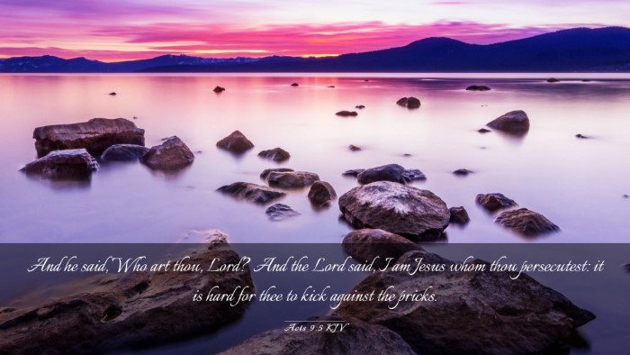 Picture 03 - Acts 9:5 KJV Desktop Wallpaper - And he said, Who art thou, Lord? And the Lord - Desktop Bible Verse Wallpaper