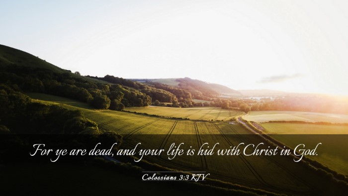 Picture 03 - Colossians 3:3 KJV Desktop Wallpaper - For ye are dead, and your life is hid with Christ - Desktop Bible Verse Wallpaper