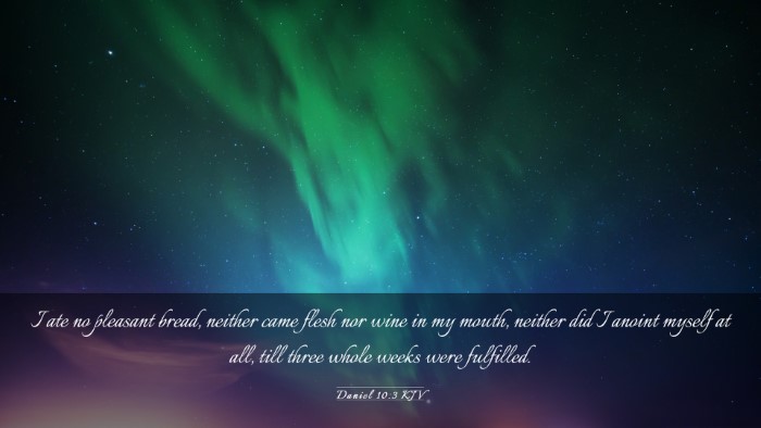 Picture 03 - Daniel 10:3 KJV Desktop Wallpaper - I ate no pleasant bread, neither came flesh nor - Desktop Bible Verse Wallpaper