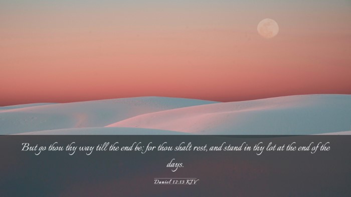 Picture 03 - Daniel 12:13 KJV Desktop Wallpaper - But go thou thy way till the end be: for thou - Desktop Bible Verse Wallpaper