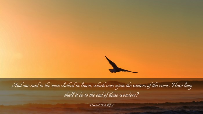 Picture 03 - Daniel 12:6 KJV Desktop Wallpaper - And one said to the man clothed in linen, which - Desktop Bible Verse Wallpaper