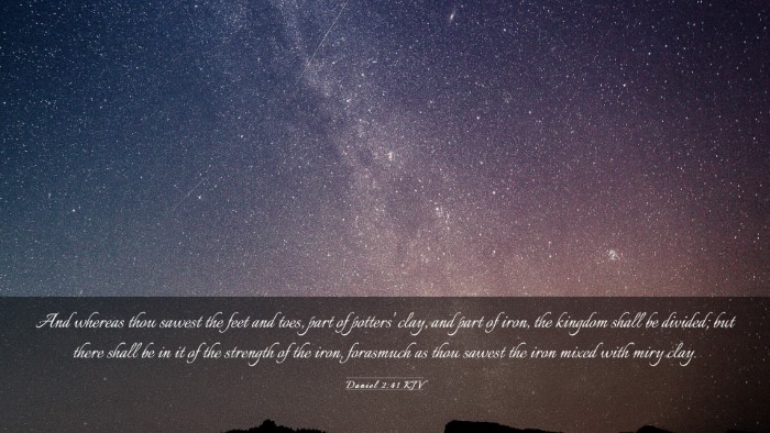 Picture 03 - Daniel 2:41 KJV Desktop Wallpaper - And whereas thou sawest the feet and toes, part - Desktop Bible Verse Wallpaper