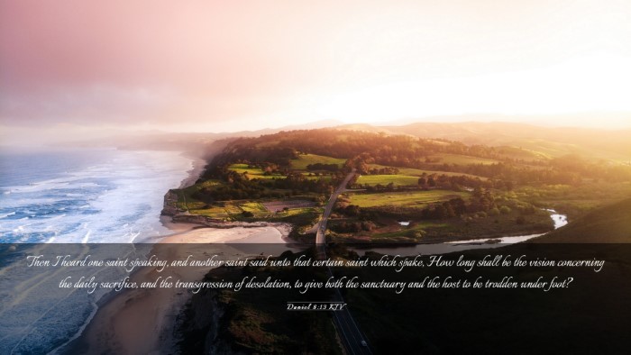 Picture 03 - Daniel 8:13 KJV Desktop Wallpaper - Then I heard one saint speaking, and another - Desktop Bible Verse Wallpaper