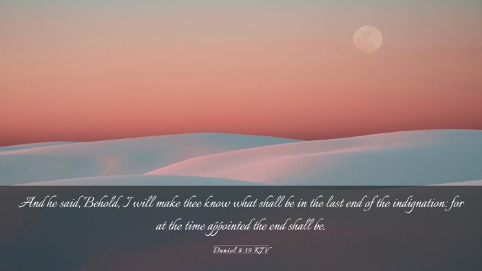 Picture 03 - Daniel 8:19 KJV Desktop Wallpaper - And he said, Behold, I will make thee know what - Desktop Bible Verse Wallpaper