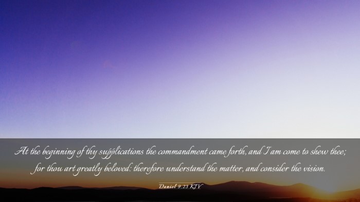 Picture 03 - Daniel 9:23 KJV Desktop Wallpaper - At the beginning of thy supplications the - Desktop Bible Verse Wallpaper