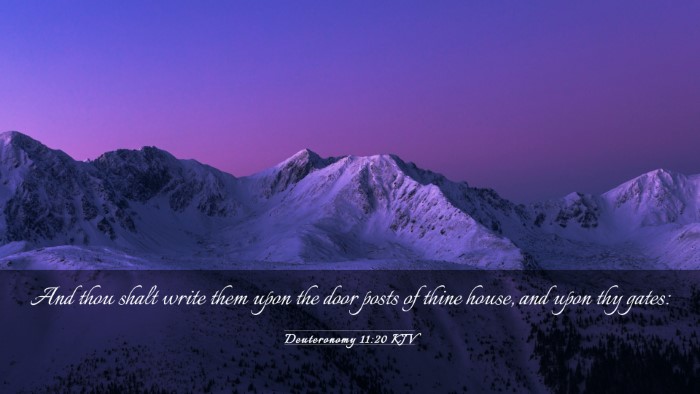 Picture 03 - Deuteronomy 11:20 KJV Desktop Wallpaper - And thou shalt write them upon the door posts of - Desktop Bible Verse Wallpaper