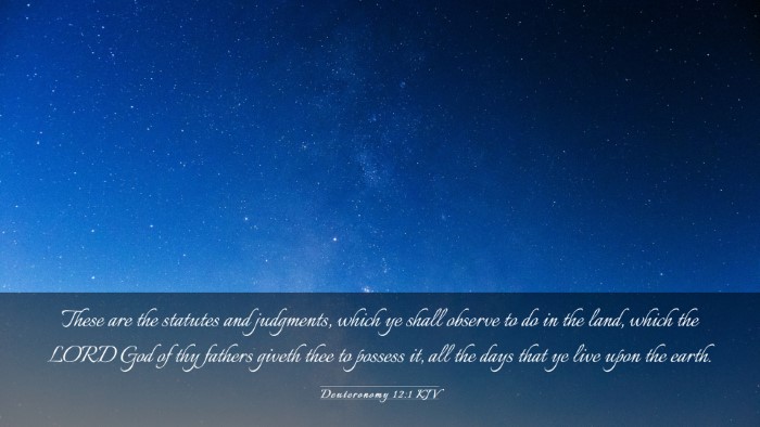 Picture 03 - Deuteronomy 12:1 KJV Desktop Wallpaper - These are the statutes and judgments, which ye - Desktop Bible Verse Wallpaper
