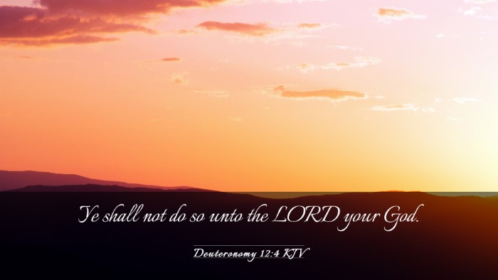 Picture 03 - Deuteronomy 12:4 KJV Desktop Wallpaper - Ye shall not do so unto the LORD your - Desktop Bible Verse Wallpaper