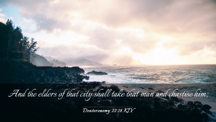 Picture 03 - Deuteronomy 22:18 KJV Desktop Wallpaper - And the elders of that city shall take that man - Desktop Bible Verse Wallpaper