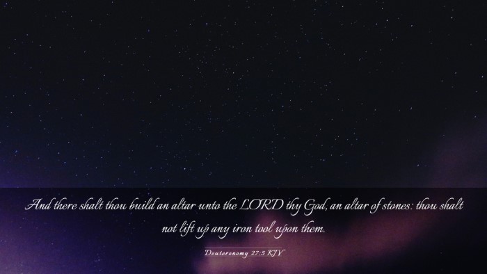 Picture 03 - Deuteronomy 27:5 KJV Desktop Wallpaper - And there shalt thou build an altar unto the LORD - Desktop Bible Verse Wallpaper
