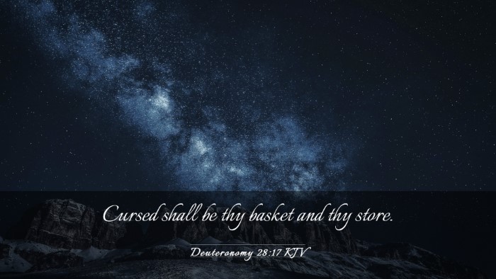 Picture 03 - Deuteronomy 28:17 KJV Desktop Wallpaper - Cursed shall be thy basket and thy - Desktop Bible Verse Wallpaper