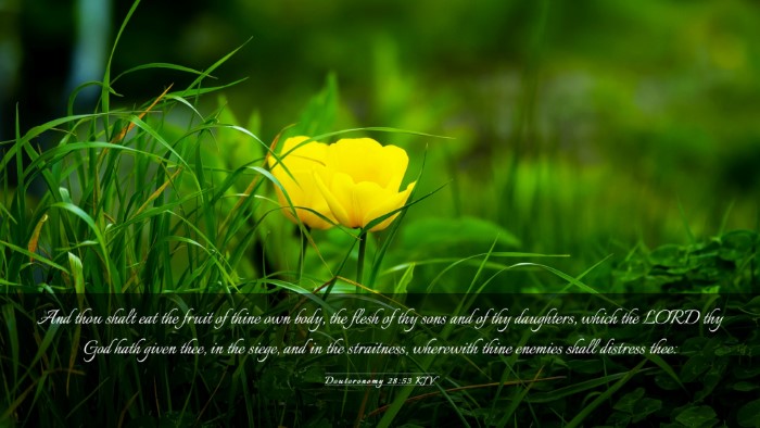 Picture 03 - Deuteronomy 28:53 KJV Desktop Wallpaper - And thou shalt eat the fruit of thine own body, - Desktop Bible Verse Wallpaper