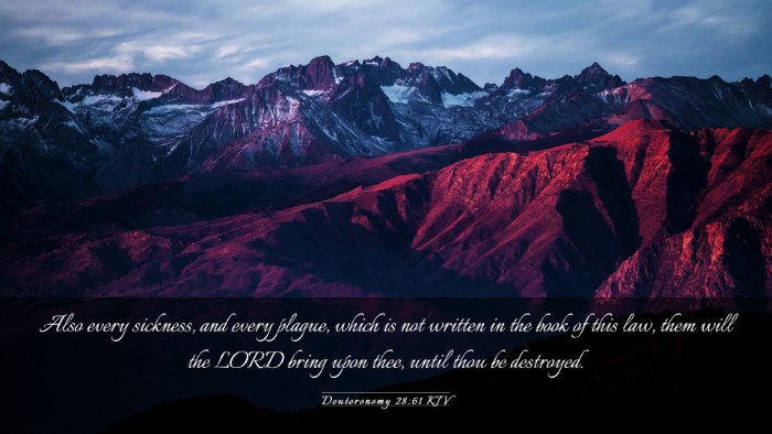 Picture 03 - Deuteronomy 28:61 KJV Desktop Wallpaper - Also every sickness, and every plague, which is - Desktop Bible Verse Wallpaper