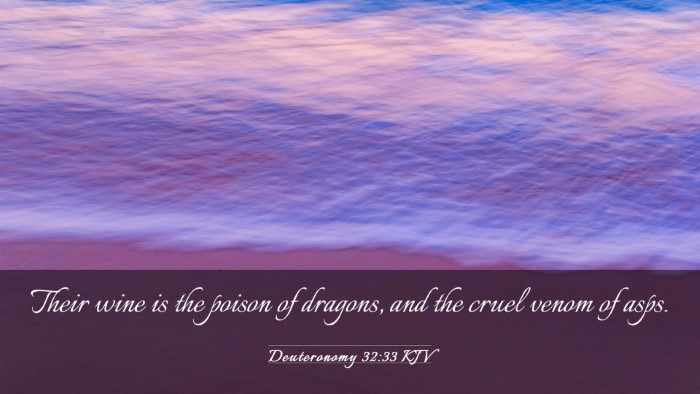Picture 03 - Deuteronomy 32:33 KJV Desktop Wallpaper - Their wine is the poison of dragons, and the - Desktop Bible Verse Wallpaper