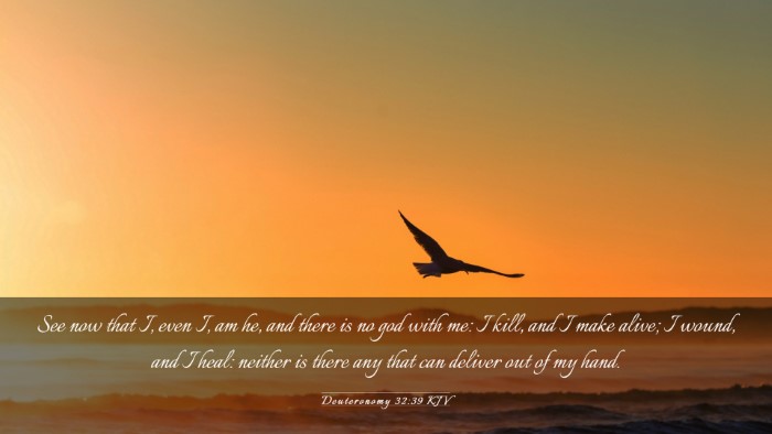 Picture 03 - Deuteronomy 32:39 KJV Desktop Wallpaper - See now that I, even I, am he, and there is no - Desktop Bible Verse Wallpaper