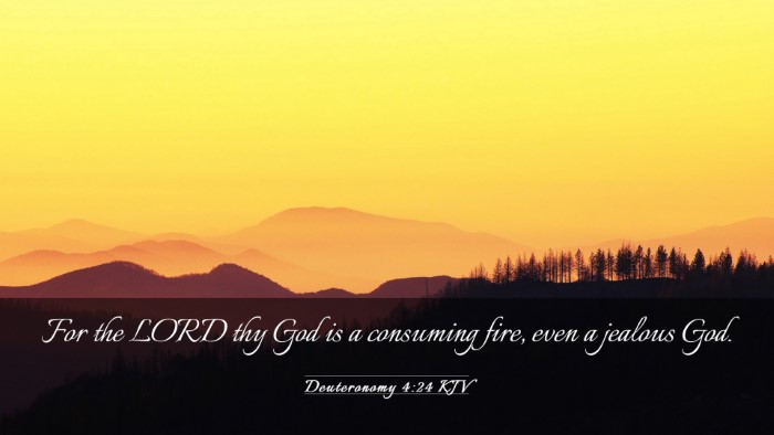 Picture 03 - Deuteronomy 4:24 KJV Desktop Wallpaper - For the LORD thy God is a consuming fire, even a - Desktop Bible Verse Wallpaper