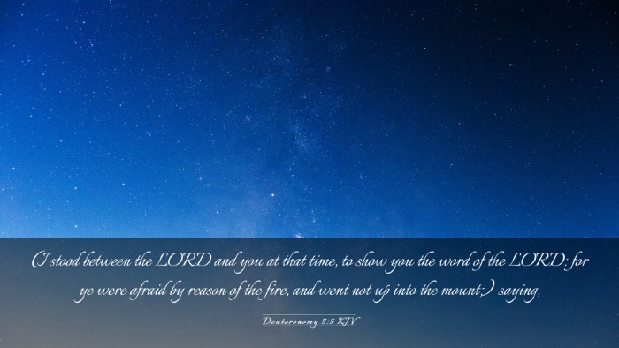 Picture 03 - Deuteronomy 5:5 KJV Desktop Wallpaper - (I stood between the LORD and you at that time, - Desktop Bible Verse Wallpaper