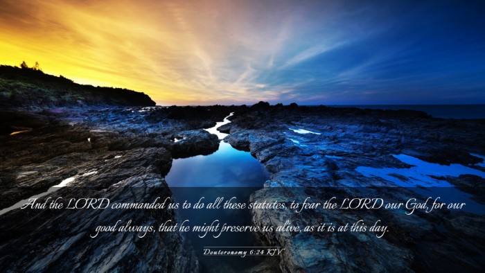 Picture 03 - Deuteronomy 6:24 KJV Desktop Wallpaper - And the LORD commanded us to do all these - Desktop Bible Verse Wallpaper