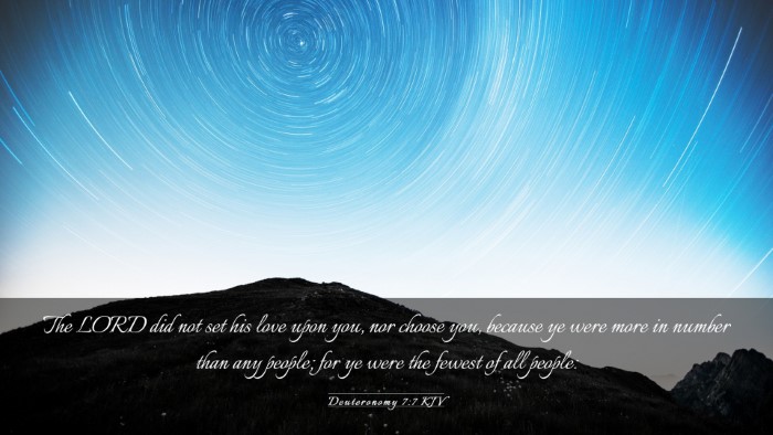 Picture 03 - Deuteronomy 7:7 KJV Desktop Wallpaper - The LORD did not set his love upon you, nor - Desktop Bible Verse Wallpaper